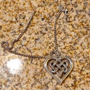 Brighton heart Interlok Silver plate necklace